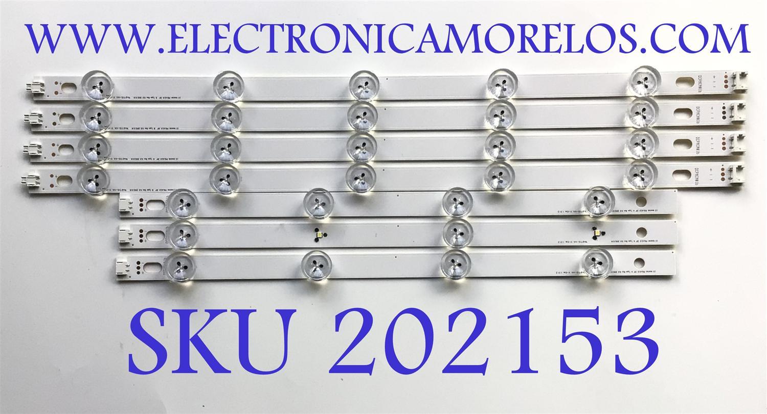 KIT DE LEDS LG (INCOMPLETO SOLO 7 PIEZAS) / NUM DE PARTE POLA2.0 39" A TYPE REV 0.0 / LG INNOTEK POLA2.0 39" B TYPE REV 0.0 / B1DCP / B2DCP / U2P060b / PANEL'S T390HVN02.2 / HC390DUN-VCFP1 / MODELOS 39LA6 / 39LN5 / MAS MODELOS EN DESCRIPCIÓN